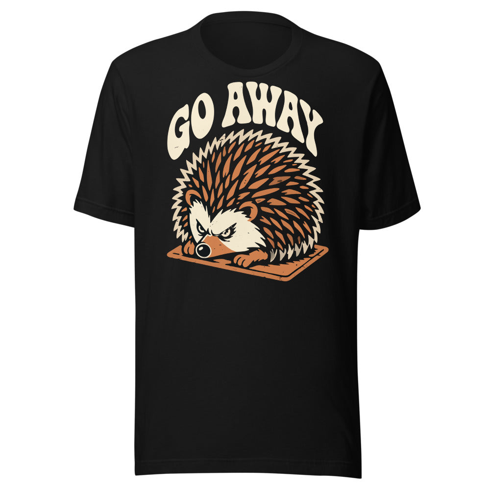 Spiky Welcome Mat Hedgehog Shirt in Black - front view
