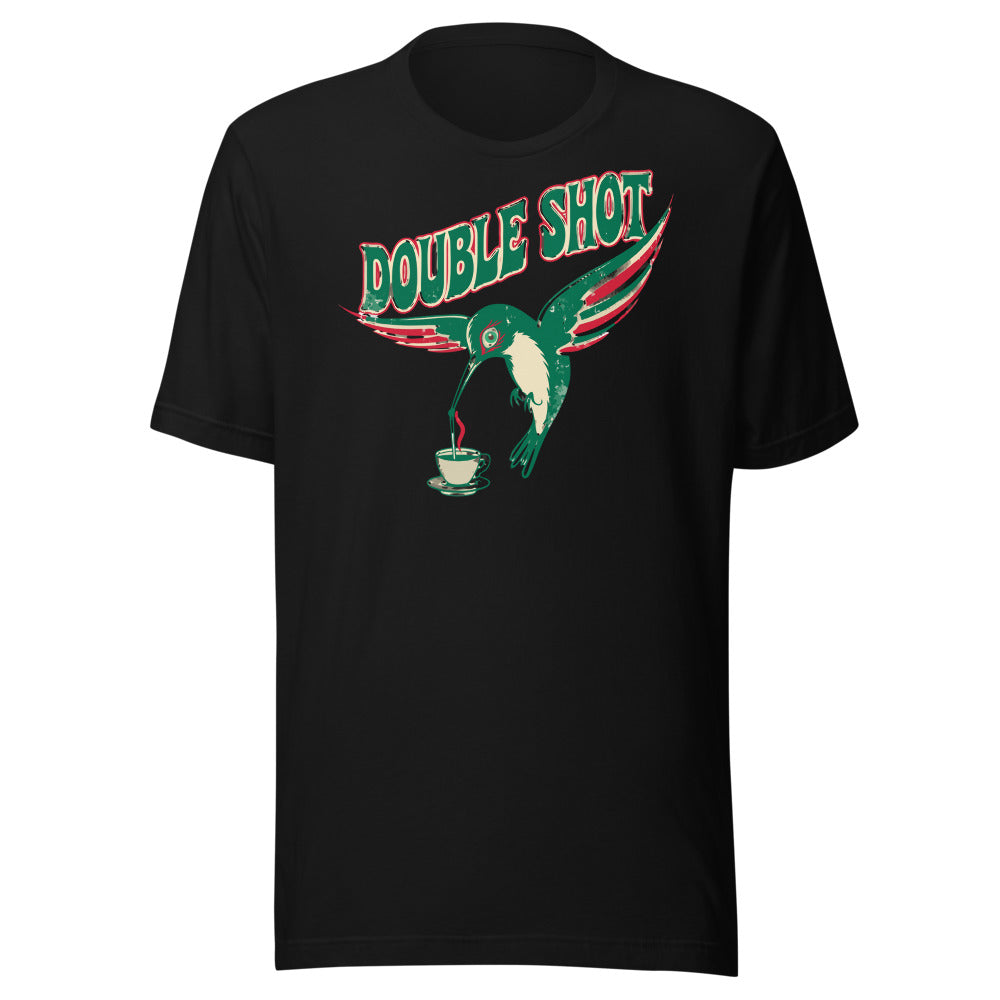 Double Shot Hummingbird Shirt in Black - front view