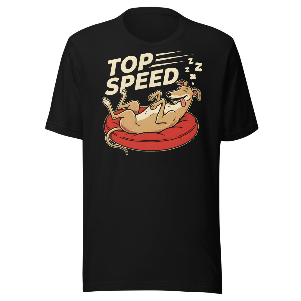 Top Speed Greyhound Shirt in Black - front view