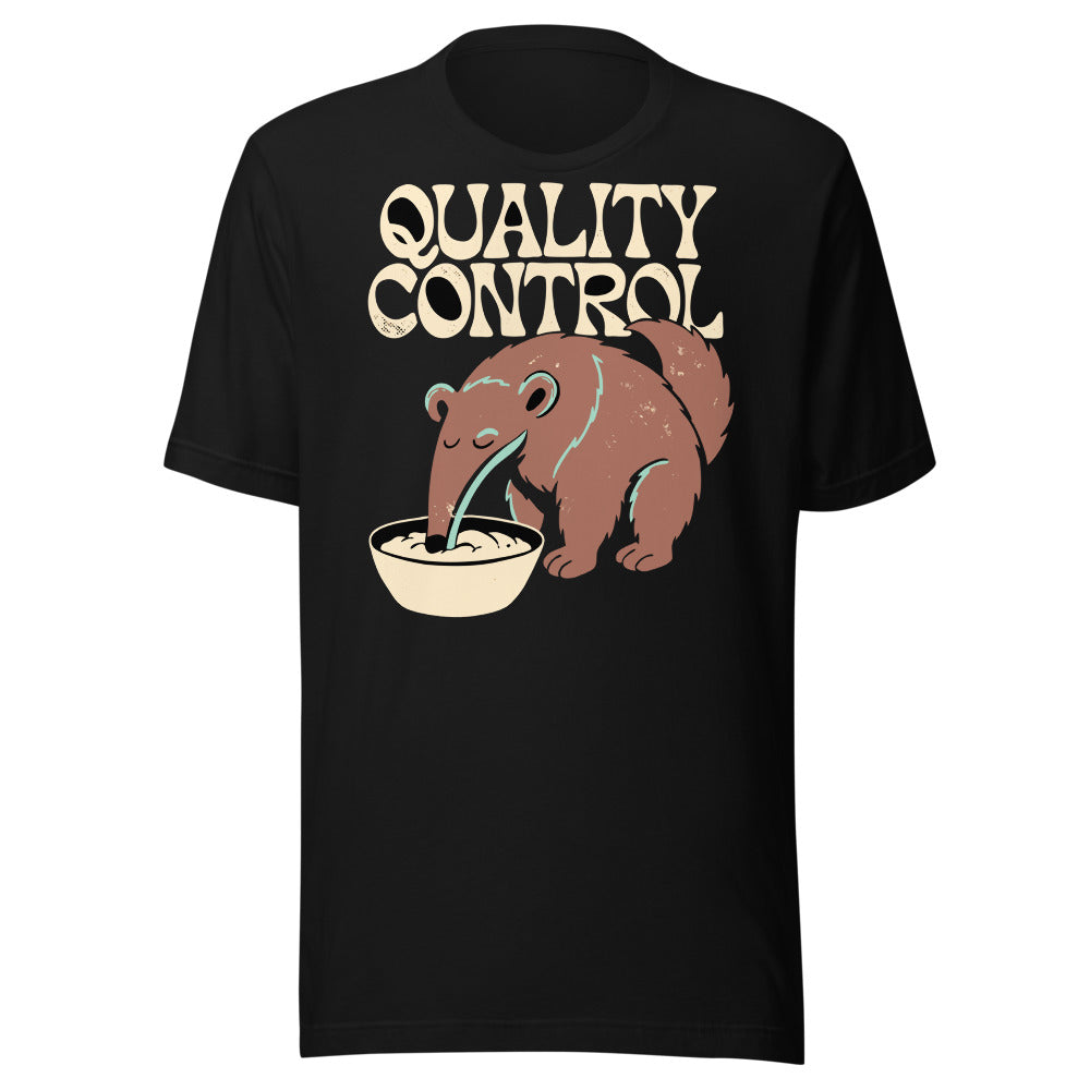 Quality Control Anteater Shirt in Black - front view