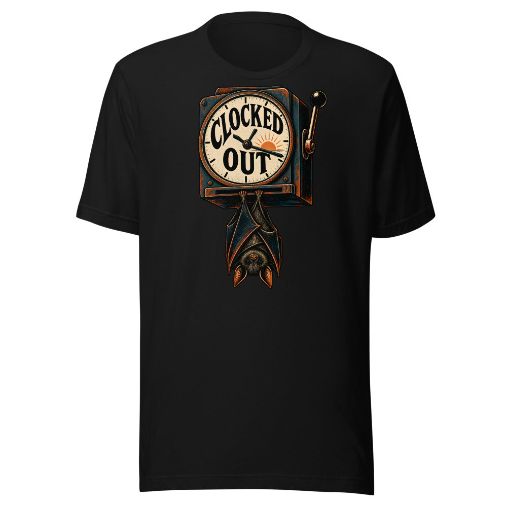 Night Shift Bat Shirt in Black - front view