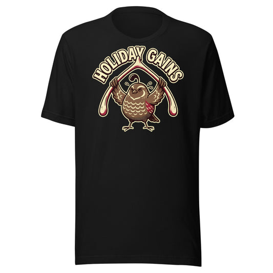 Holiday Gains Quail Shirt in Black - front view
