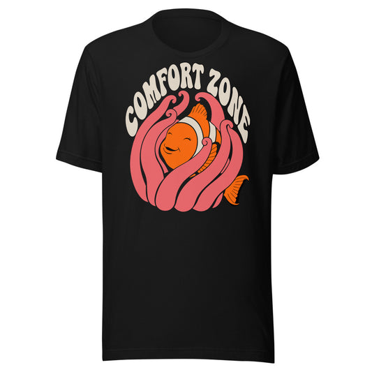 Comfort Zone Clownfish Shirt in Black - front view