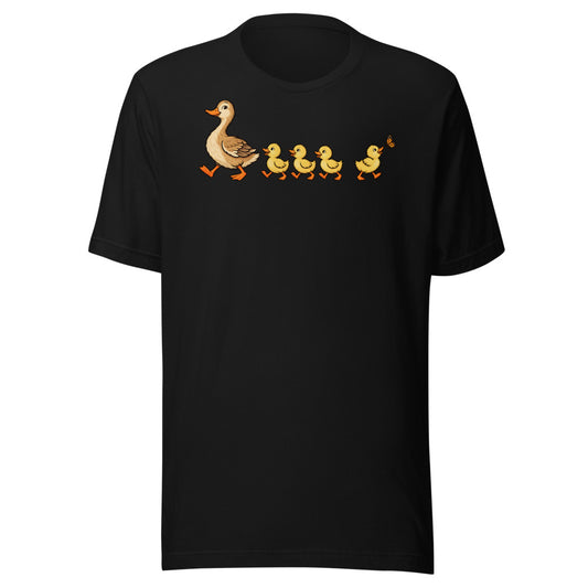 Ducks in a Row Duckling Shirt (Art Only) in Black - front view