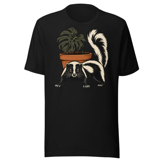 Plant Security Skunk Shirt (Art Only) in Black - front view