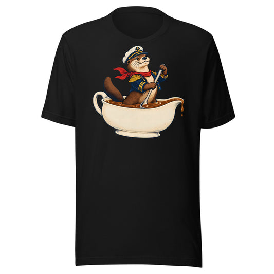 Gravy Navy Otter Shirt (Art Only) in Black - front view