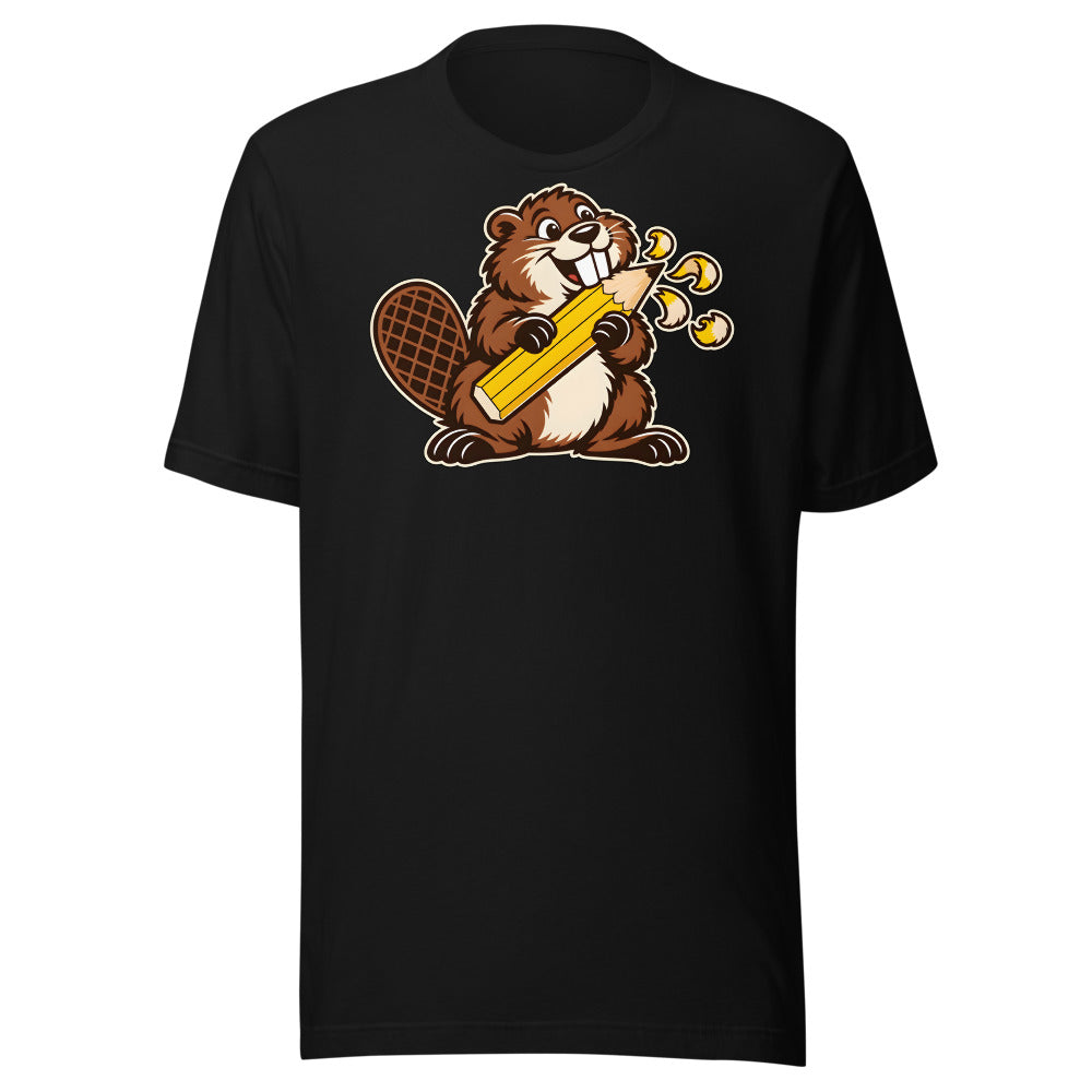 Eager Beaver Shirt (Art Only) in Black - front view