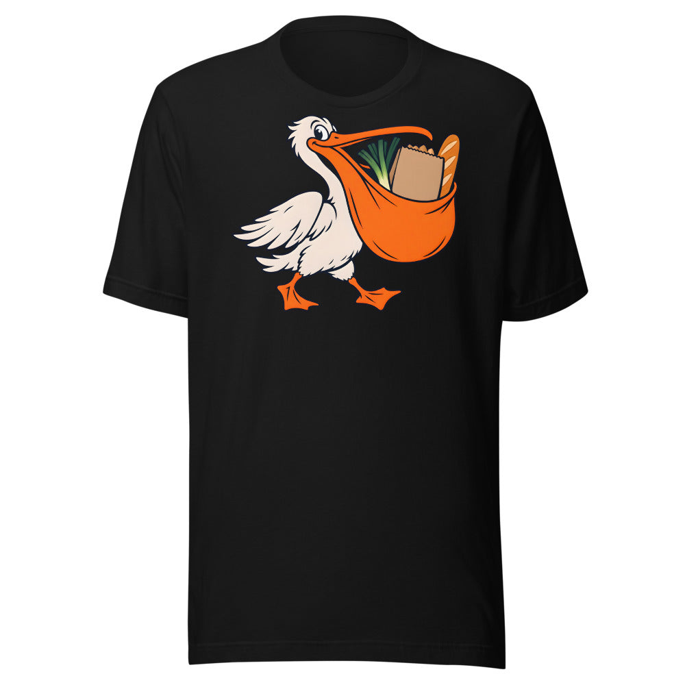 One Trip Only Pelican minimalist graphic tee, no text in Black