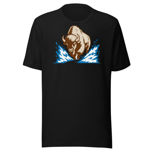 Snow Shovel Substitute Bison Shirt (Art Only) in Black - front view