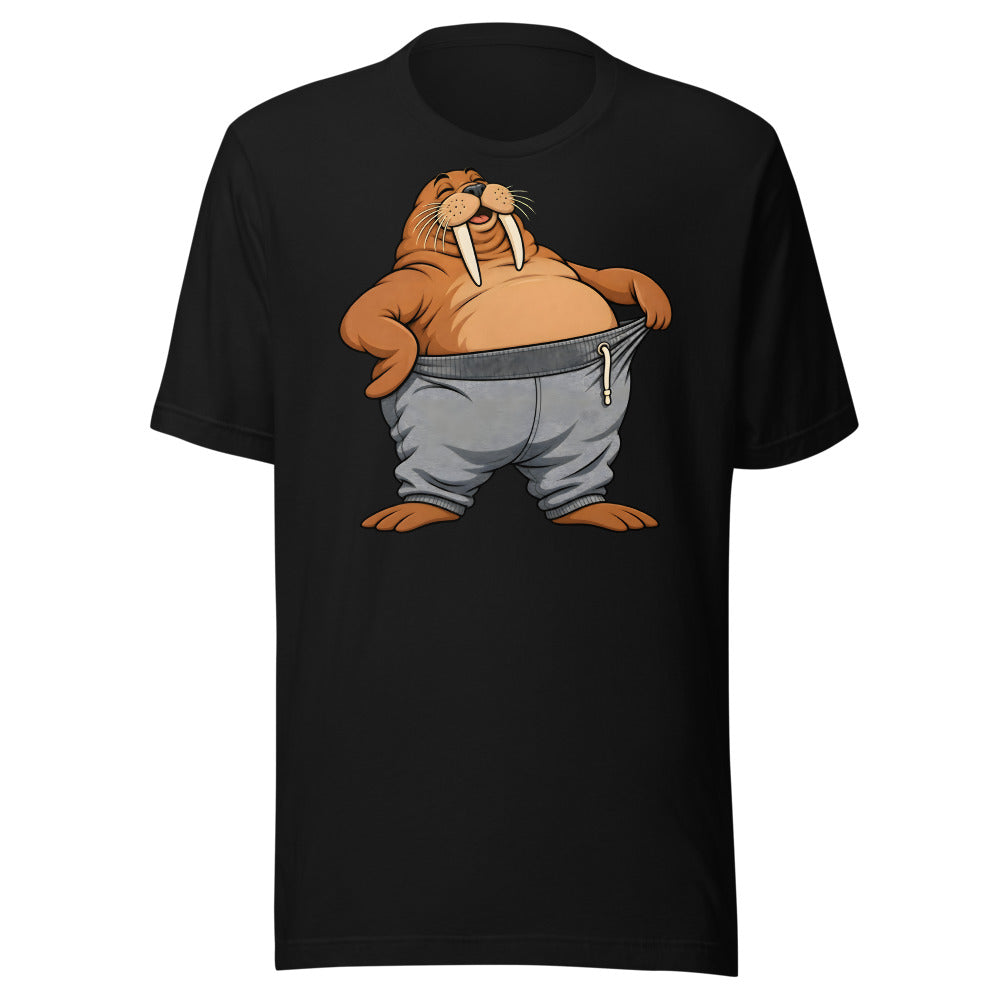 Stretch Pants Walrus Shirt (Art Only) in Black - front view
