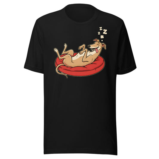 Top Speed Greyhound Shirt (Art Only) in Black - front view