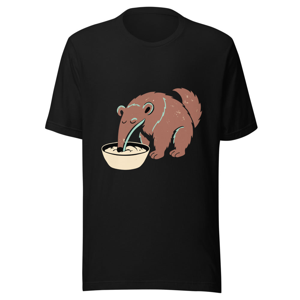 Quality Control Anteater Shirt (Art Only) in Black - front view