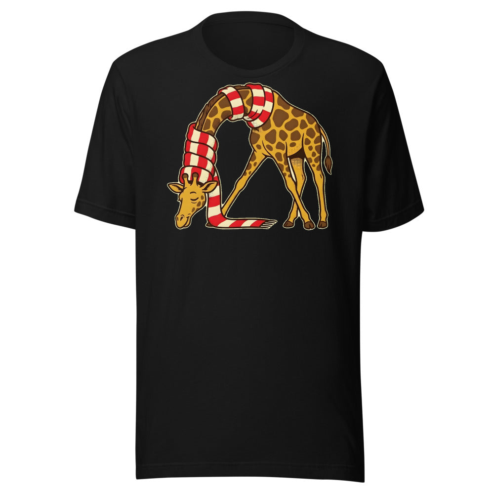 Finally, a Scarf Giraffe Shirt (Art Only) in Black - front view