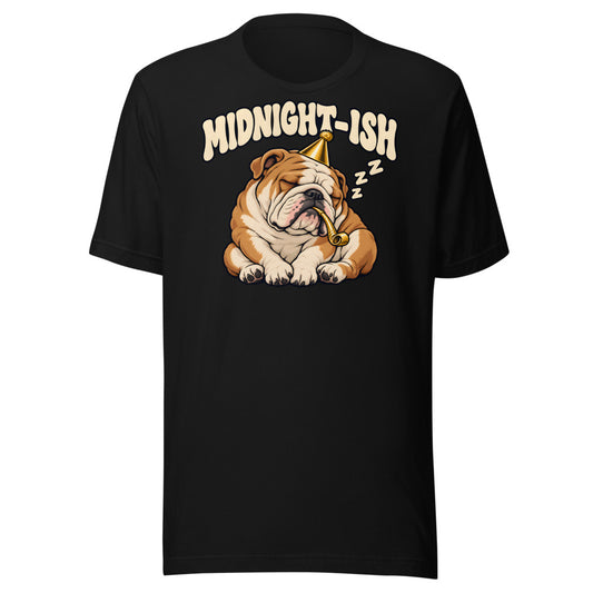 Midnight-ish Bulldog Shirt in Black - front view