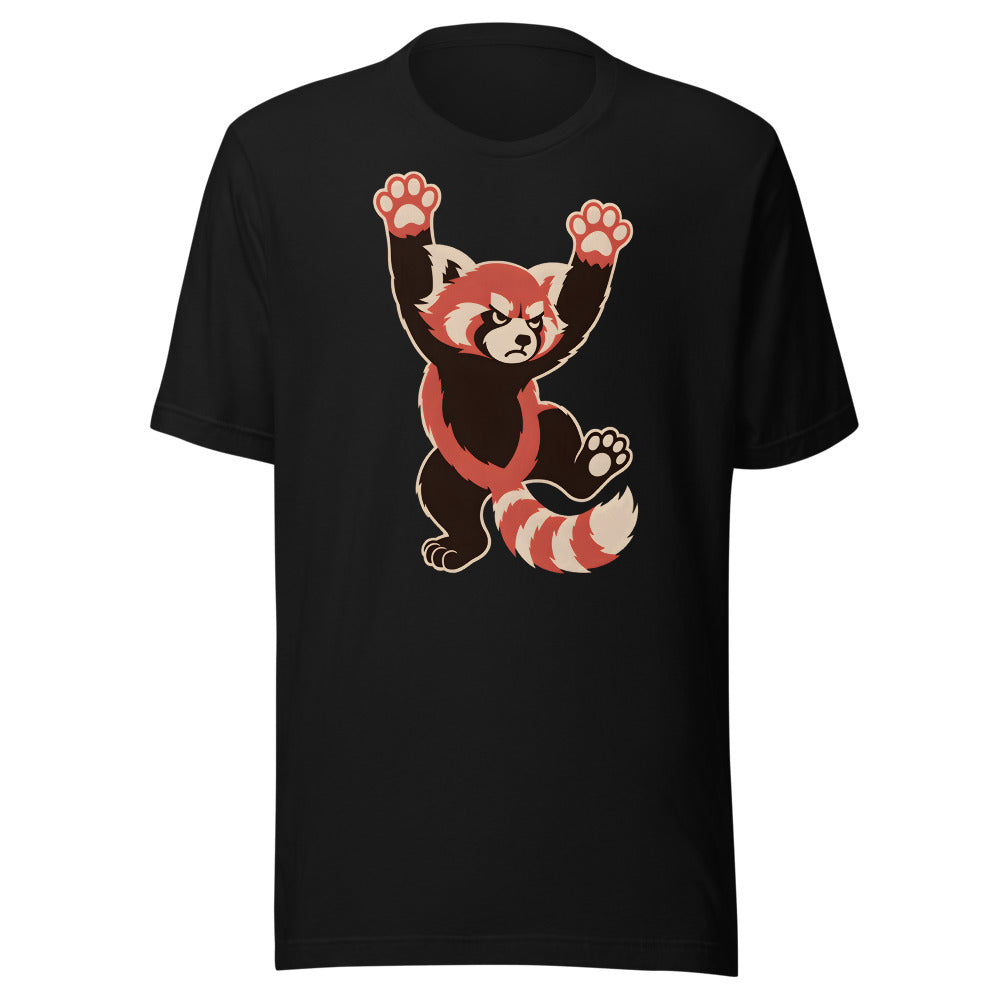 Fun Size Red Panda Shirt (Art Only) in Black - front view