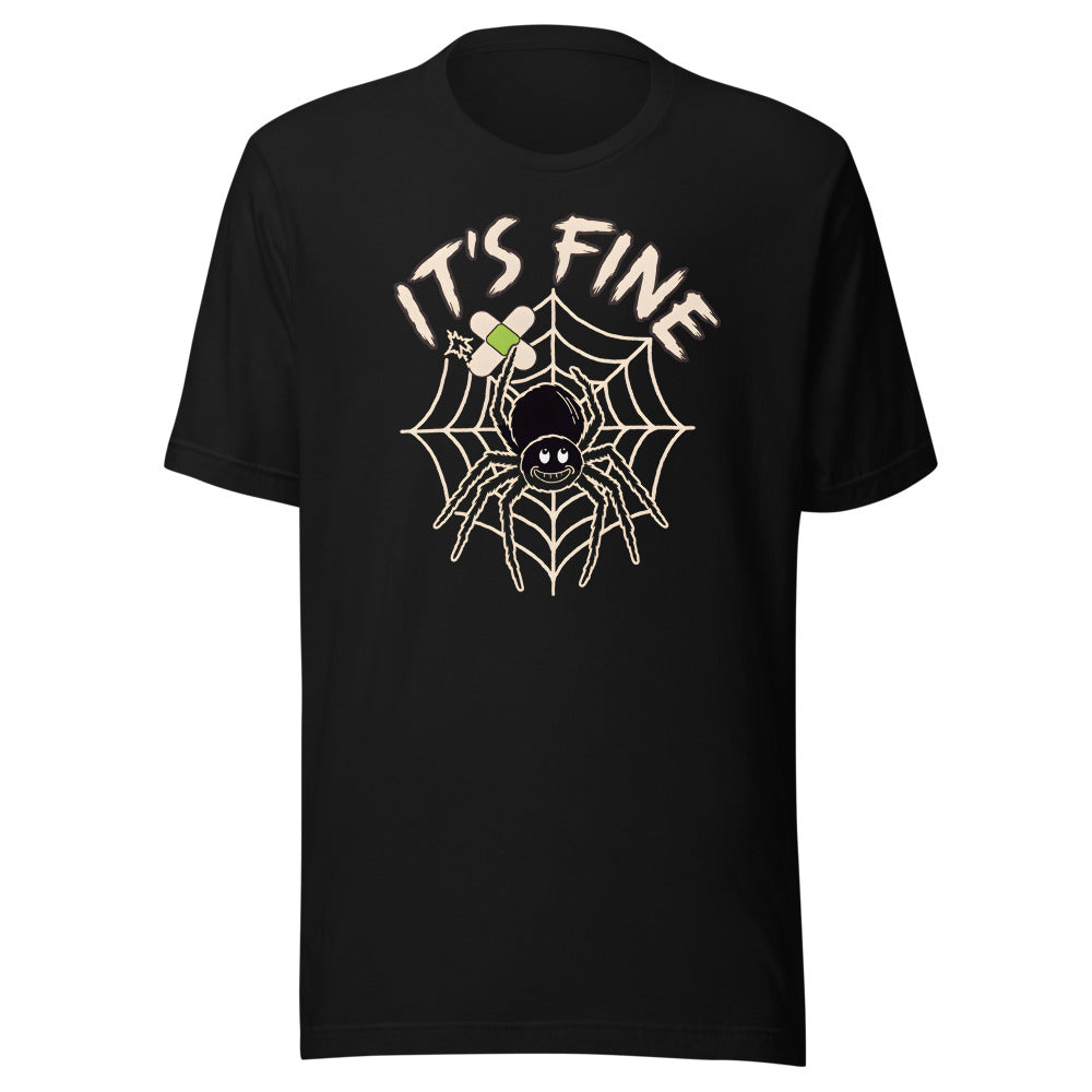 Web Repair Spider Shirt in Black - front view