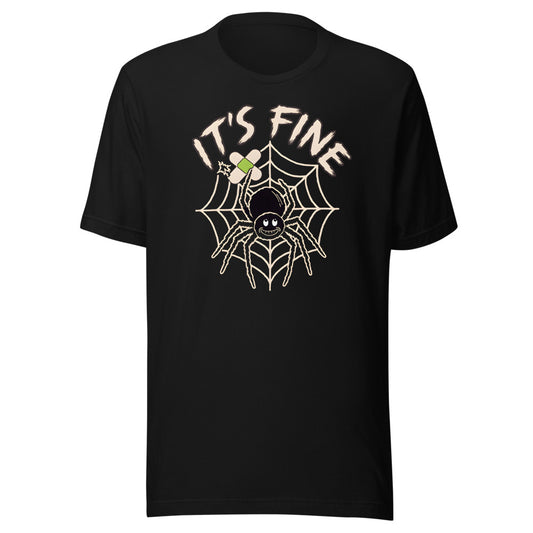 Web Repair Spider Shirt in Black - front view