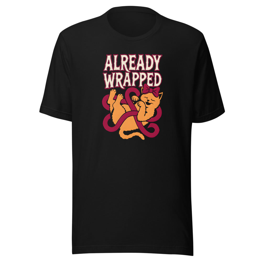 Already Wrapped Kitten Shirt in Black - front view