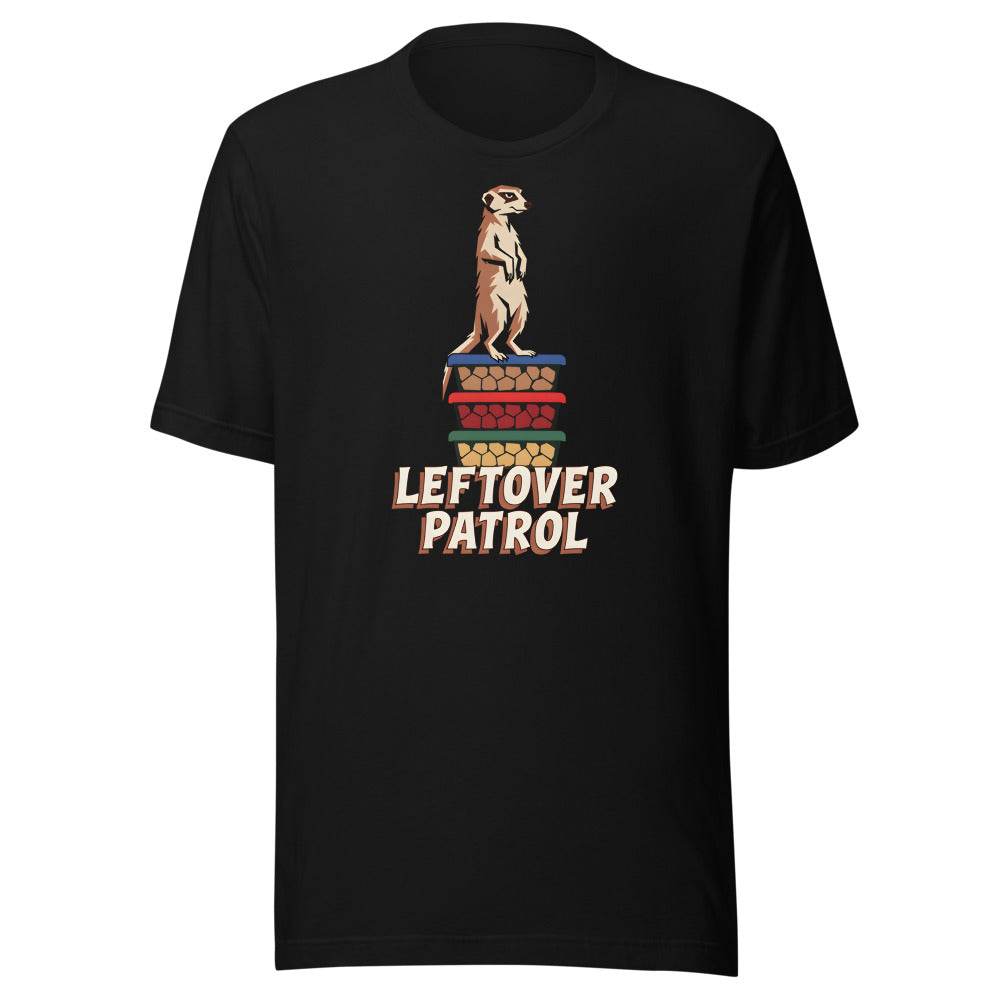 Leftover Patrol Meerkat Shirt in Black - front view
