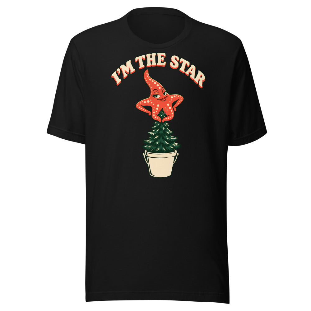 I'm The Star Starfish Shirt in Black - front view