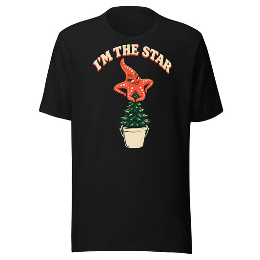 I'm The Star Starfish Shirt in Black - front view