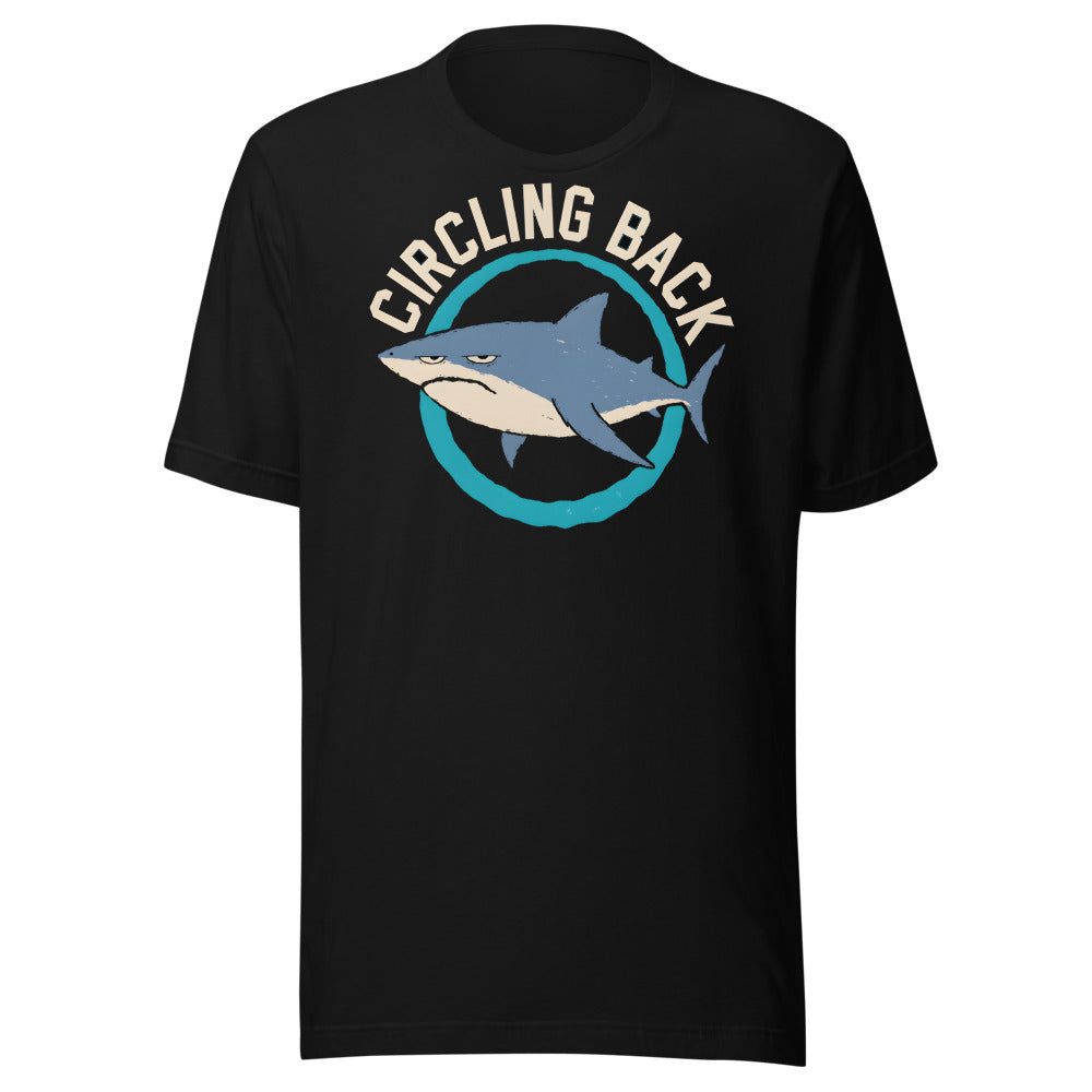Circling Back Shark Shirt in Black - front view