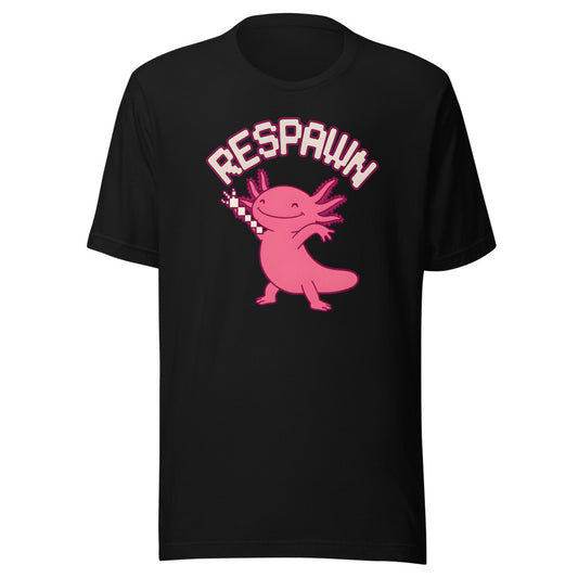 Respawn Axolotl Shirt in Black - front view