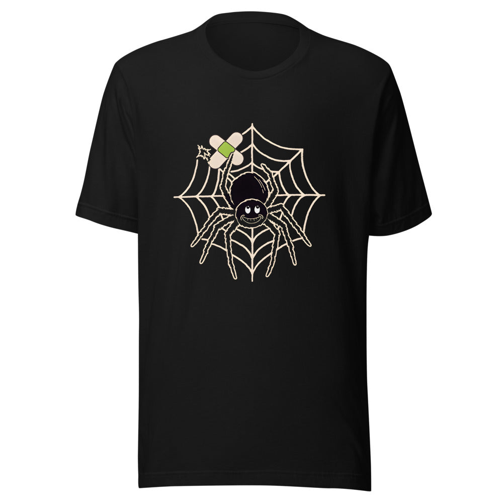 Web Repair Spider Shirt (Art Only) in Black - front view