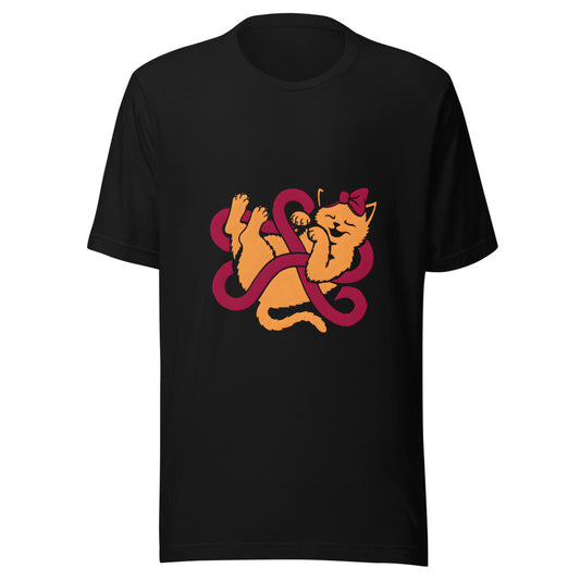Already Wrapped Kitten Shirt (Art Only) in Black - front view