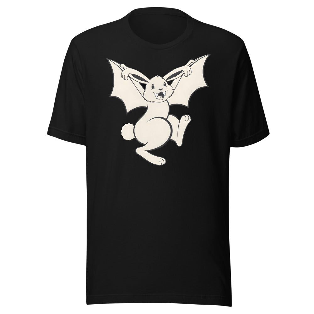 Basically a Bat Rabbit Shirt (Art Only) in Black - front view