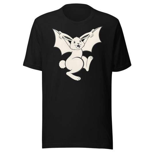 Basically a Bat Rabbit minimalist graphic tee, no text in Black