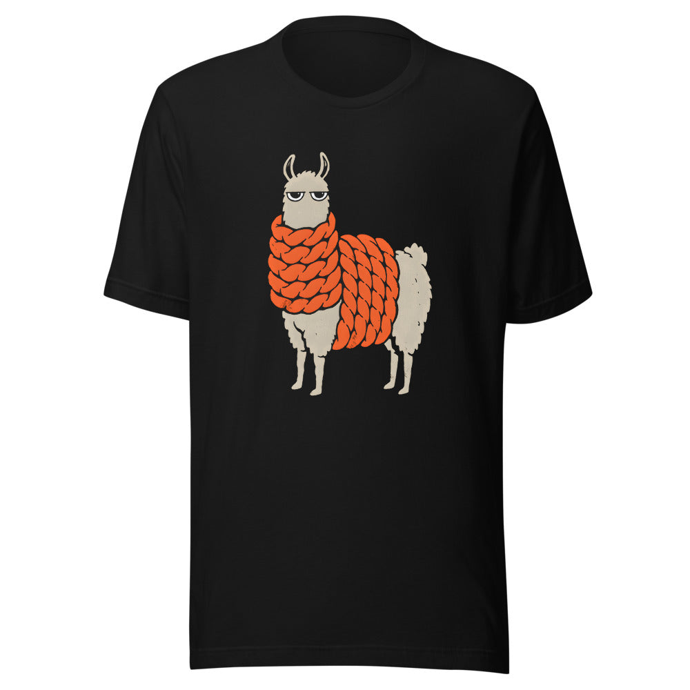 It's 61 Degrees Llama Shirt (Art Only) in Black - front view