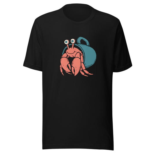Home Office Hermit Crab Shirt (Art Only) in Black - front view