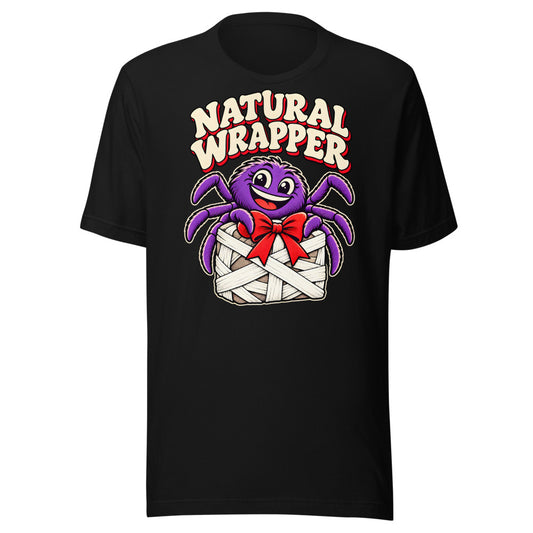Gift Wrap Specialist Spider Shirt in Black - front view