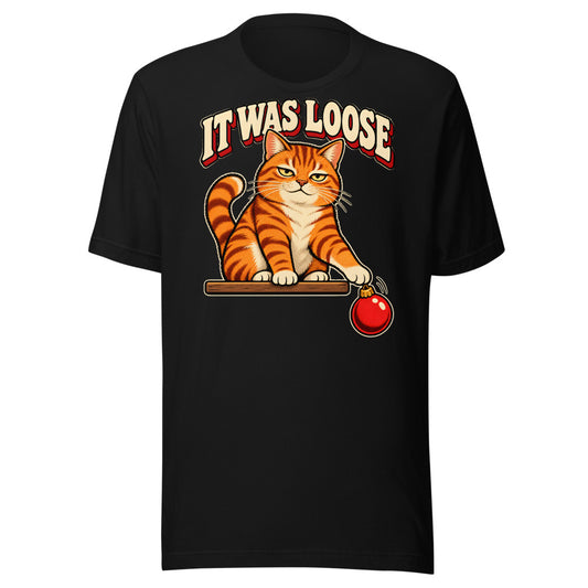 Ornament Security Cat Shirt in Black - front view