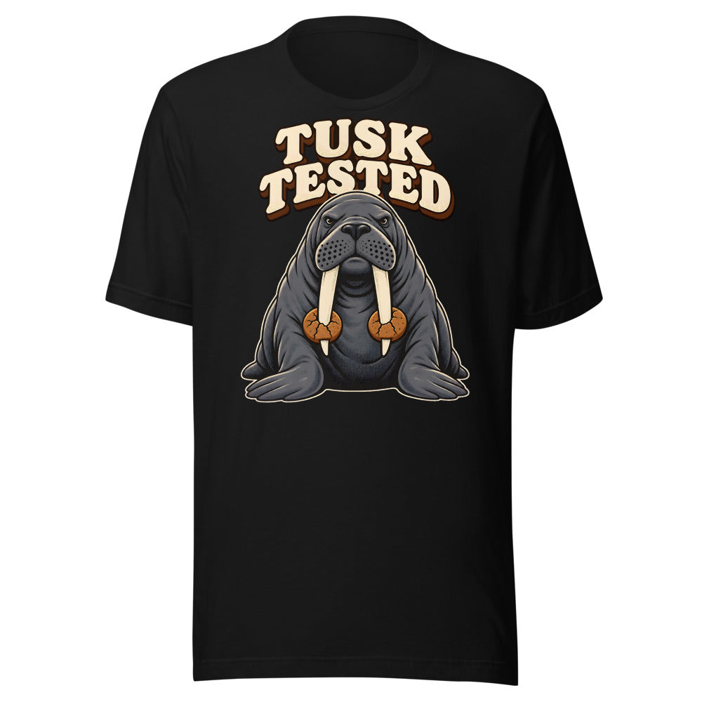 Cookie Quality Control Walrus Shirt in Black - front view