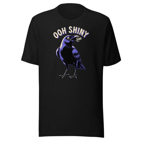 Side Quest Crow Shirt in Black - front view