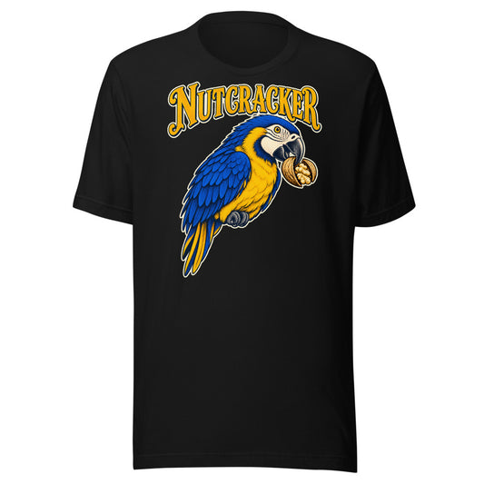 Nutcracker Macaw Shirt in Black - front view