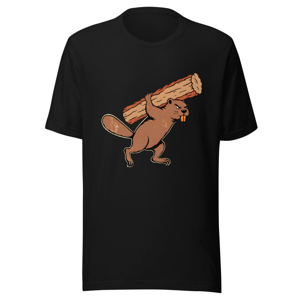 Rush Order Beaver Shirt (Art Only) in Black - front view