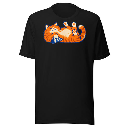 No Resolutions Cat Shirt (Art Only) in Black - front view