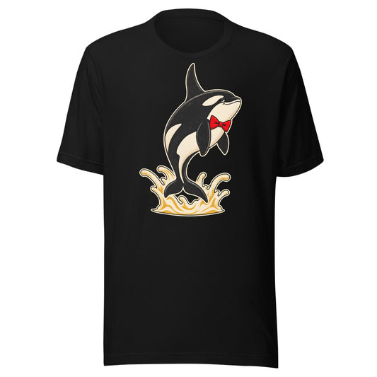 Already Dressed Orca Shirt (Art Only) in Black - front view
