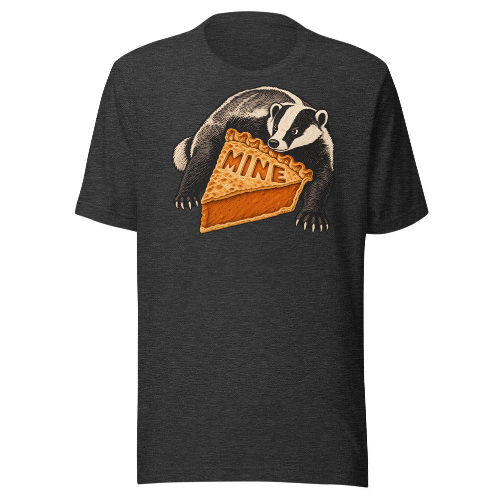 Pie Security Badger Shirt in Dark Grey Heather - front view