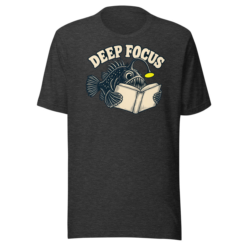 Deep Focus Anglerfish Shirt in Dark Grey Heather - front view