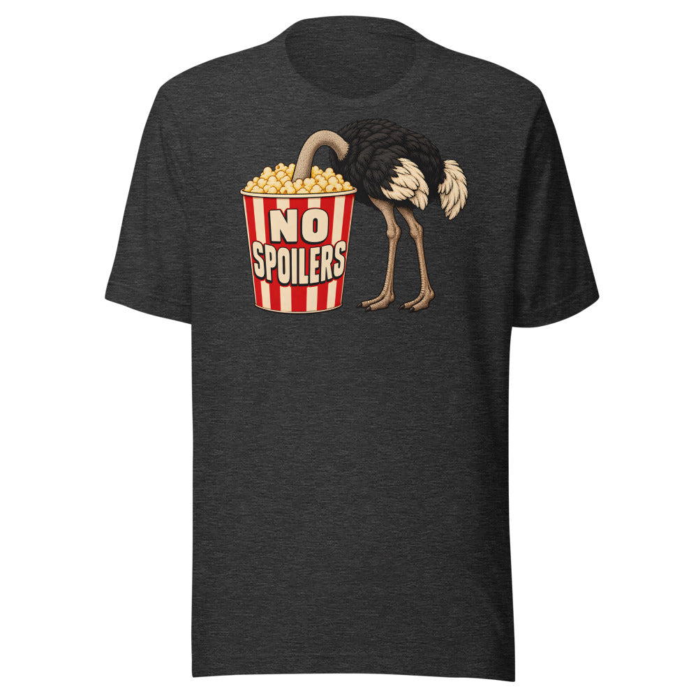 No Spoilers Ostrich Shirt in Dark Grey Heather - front view