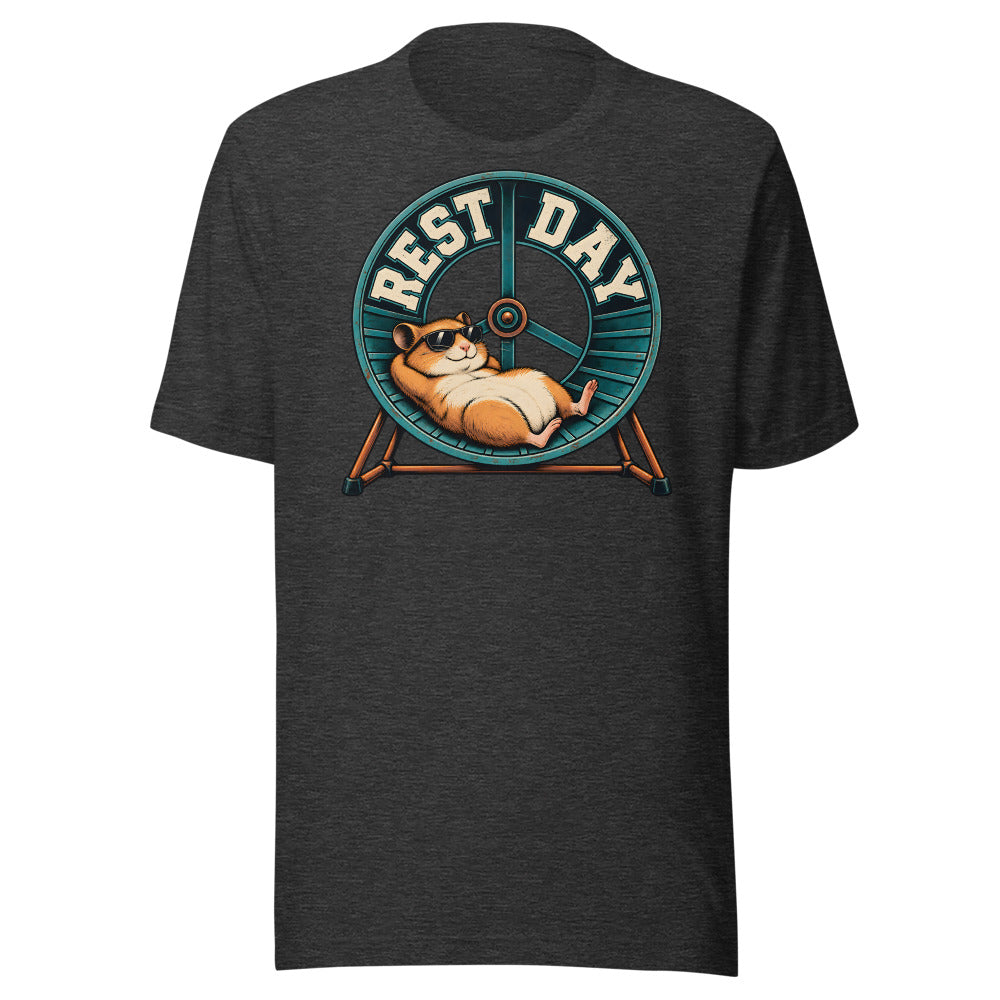 Rest Day Hamster Shirt in Dark Grey Heather - front view