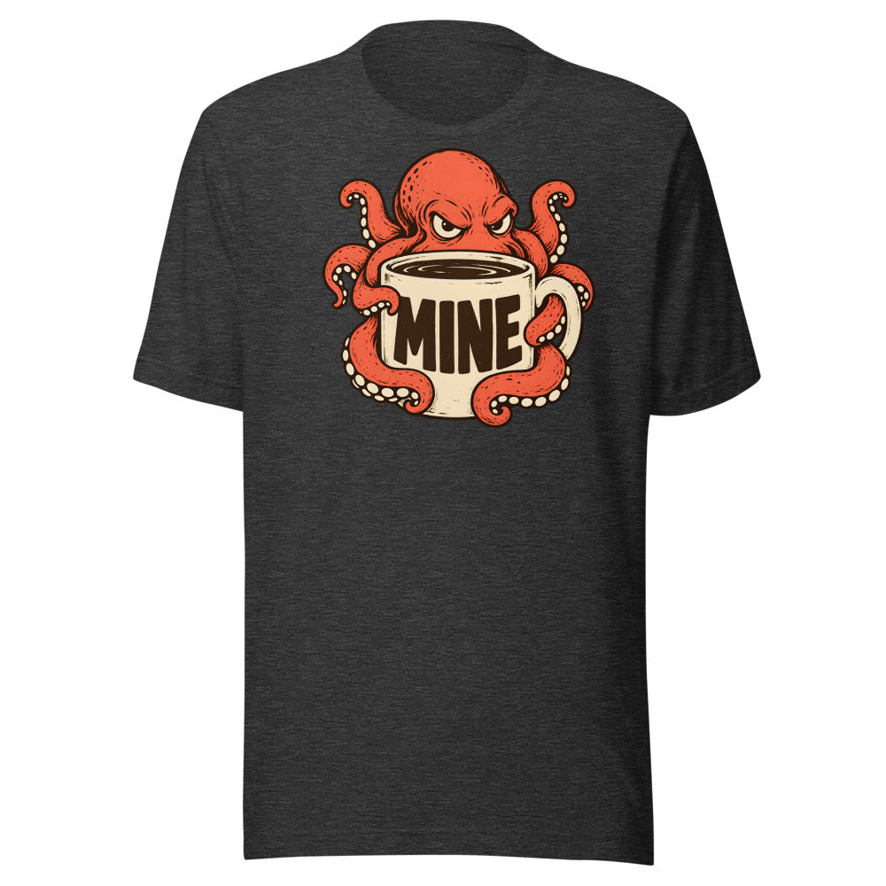 Eight-Arm Hug Octopus Shirt in Dark Grey Heather - front view