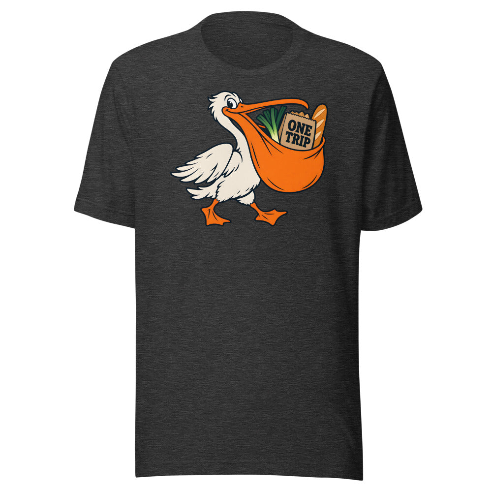 One Trip Only Pelican Shirt in Dark Grey Heather - front view