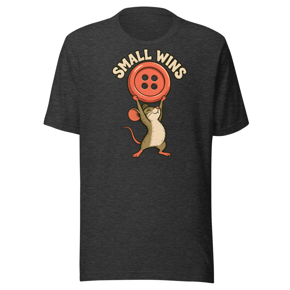 Tiny Victory Parade Mouse Shirt in Dark Grey Heather - front view