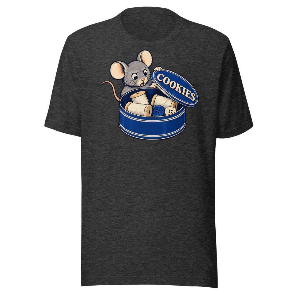 Not Cookies Mouse Shirt in Dark Grey Heather - front view