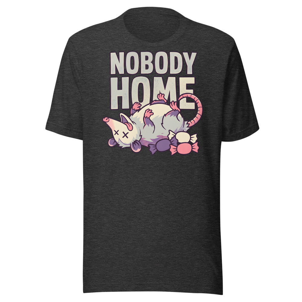 Playing Dead Opossum Shirt in Dark Grey Heather - front view